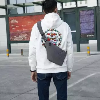 Уличная мужская и женская нагрудная сумка Модная мужская сумка через плечо Нагрудная сумка Сумка через плечо чёрный