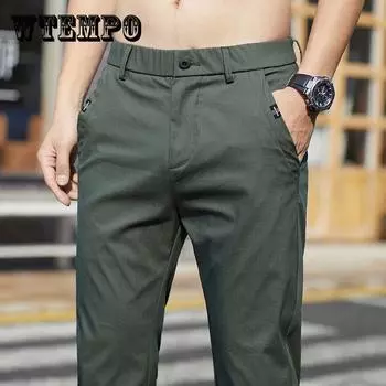 Уличная мужская мода, повседневный костюм, брюки, весенне-осенние однотонные универсальные тонкие корейские мужские костюмы, новые прямые брюки 28 армия зеленый