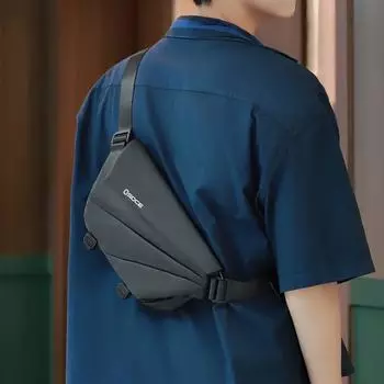 Уличная мужская нагрудная сумка Повседневная мужская сумка через плечо Нагрудная сумка Женская сумка через плечо чёрный