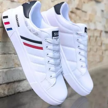 Уличная мужская обувь Zapatos De Hombre Весенние белые туфли Мужская обувь Мужская повседневная обувь Модные кроссовки 39 чёрный