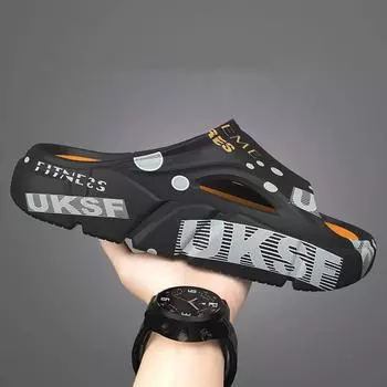 Уличная мужская пляжная обувь нескользящие тапочки толстые сандалии летняя повседневная обувь домашняя обувь на платформе тапочки для душа в помещении 44-45