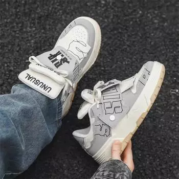 Уличная обувь для пар Tide Bread Shoes для мужчин, обувь для досок, повседневная обувь для мужчин, удобные нескользящие кроссовки, мода 35 синий