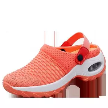 Уличная обувь для женщин на весну и осень, обувь для мам, сетчатая обувь, классные тапочки, большой размер Q077, комплект ног 35