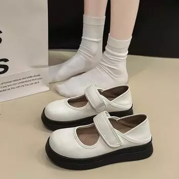 Уличная обувь для женщин, однотонная нескользящая весенняя обувь на плоской подошве, повседневная удобная износостойкая женская обувь с круглым носком 35