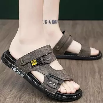 Уличная обувь, новый дизайн 2024 года, мужская обувь, нескользящая, мужская, сандалии, стильная, летняя, повседневная, высокого качества, дышащая, приветственная сделка, купить для взрослых 38