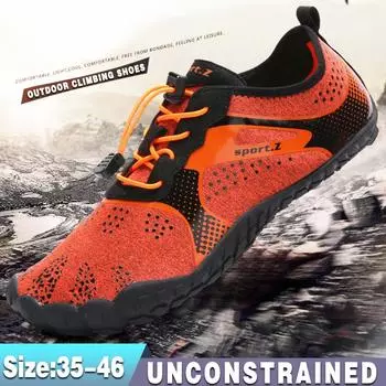 Уличная обувь, обувь для плавания, мужские и женские пляжные сандалии больших размеров, кроссовки для дайвинга в реке и море 35 синий