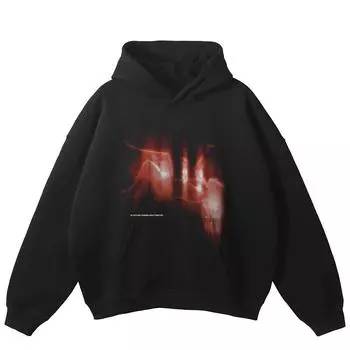 Уличная одежда Абстрактная графика Теней Унисекс Плюс Размер Толстовка S чёрный