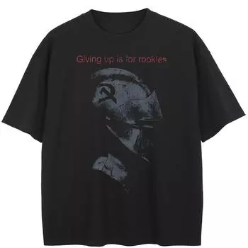 Уличная одежда, черная футболка с рисунком шлема, хлопковые топы унисекс, футболки, летняя футболка с короткими рукавами M чёрный