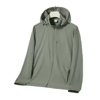 Уличная одежда для защиты от солнца для мужчин, летняя одежда из дышащего и устойчивого к ультрафиолетовому излучению материала Ice Silk, одежда для защиты от солнца со съемным капюшоном XXXXXL