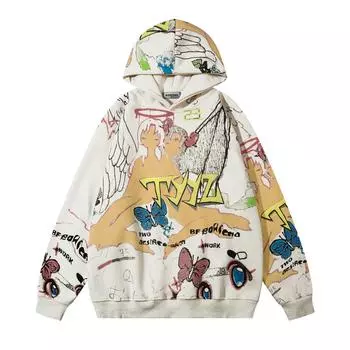 Уличная одежда Двусторонняя толстовка Harajuku Unisex S