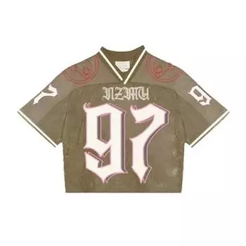 Уличная одежда Джерси Одежда Y2K Мужская Хип-хоп Графика с буквами Оверсайз Футболка Панк-рок Дышащие Топы с V-образным вырезом и коротким рукавом S