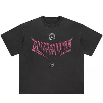 Уличная одежда, крутая вымытая черная футболка с рисунком, хлопковые топы унисекс, футболки, летняя футболка с короткими рукавами S чёрный