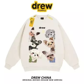 Уличная одежда с рисунком мальтийской собаки унисекс из хлопка, свитер, топы, толстовка с капюшоном M чёрный