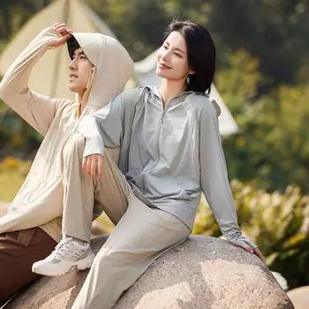 Уличная одежда с солнцезащитным козырьком и защитой от ультрафиолета из ледяного шелка XXXXXL белый