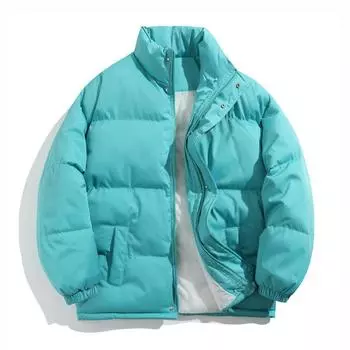 Уличная одежда, теплая женская зимняя куртка с воротником-стойкой, однотонная парка, модные повседневные зимние пальто для женщин M