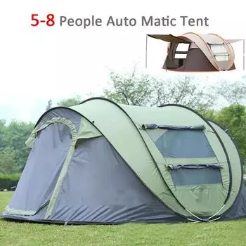 Уличная палатка для кемпинга, автоматическая выдвижная палатка на 3-4/5-8 человек, сверхлегкая водонепроницаемая солнцезащитная палатка для семейного туризма, путешествий