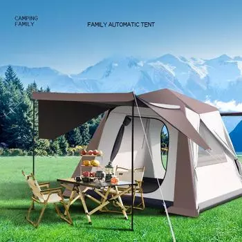 Уличная палатка, складная палатка для кемпинга, непромокаемая, утолщенная, для кемпинга, пикника, виниловая, солнцезащитная, автоматическая палатка из алюминиевого сплава 250X250X185cm