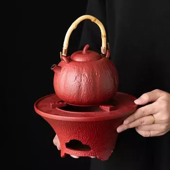 Уличная печь для кипячения чая, чайник с керамической ручкой, может сжигать уголь и спирт, высококачественные аксессуары для чайного сервиза кунг-фу