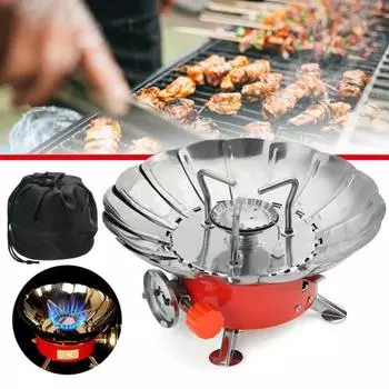 Уличная походная плита с сумкой для переноски 2800 Вт, портативная складная походная походная походная плита с электронным зажиганием, квадратная круглая газовая плита A Square