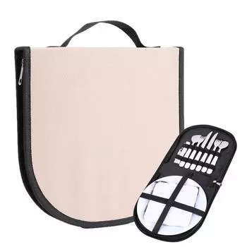 Уличная посуда, тарелка, миска, контейнер для еды, сумка для хранения посуды для барбекю, пикника, походная тарелка из нержавеющей стали, сумка для хранения United States