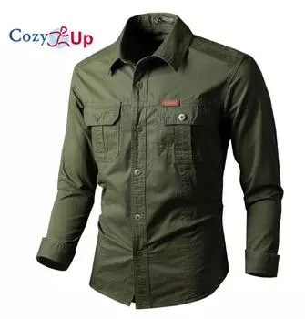 Уличная повседневная хлопчатобумажная рубашка с длинными рукавами M