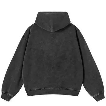 Уличная ретро японская мультяшная графика, черная, свободная, унисекс, толстовка с капюшоном Y2K S чёрный