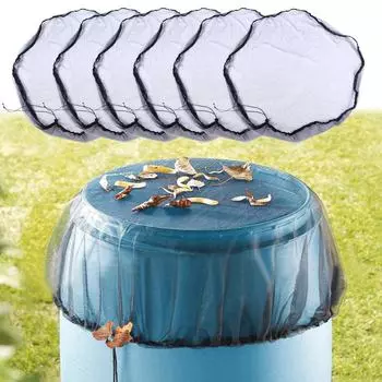 Уличная сетка для бочки с дождевой водой, защищающая от насекомых: Защита экрана и фильтр для водяного бака diameter 95CM синий