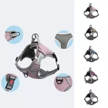 Уличная шлейка для домашних животных, регулируемая, с пряжкой, светоотражающая, удобная шлейка для средних и крупных собак S