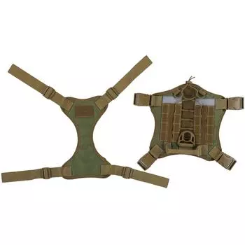 Уличная шлейка для рабочих собак, жилет для домашних животных, съемная полиэстеровая ткань, армейский зеленый цвет(Верт Армии Л) L