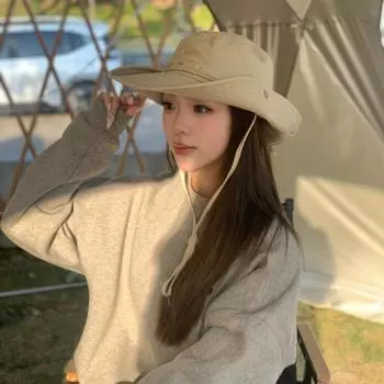 Уличная шляпа-ведро с железной пряжкой и заклепками, пентаграммой, для мужчин и женщин, для рыбалки, кемпинга, гор, весна и осень M56-58cm розовый