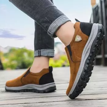 Уличная спортивная кожаная обувь, мужская обувь, удобная легкая дышащая кожаная обувь для взрослых, модная офисная прогулочная обувь 39 серый