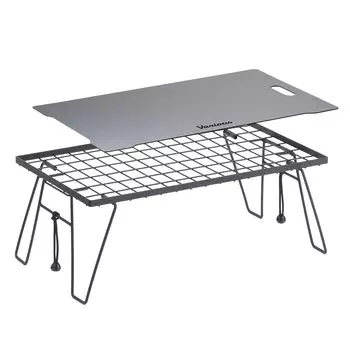 Уличная стойка Sanka с простой верхней доской, уличный стол Verias, полка, ширина x глубина 35 x высота, черный и (При использовании: 62,5 22,5см) ВСТ-БКАЛ