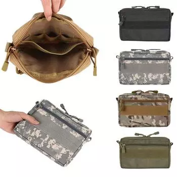 Уличная сумка для охотничьих инструментов Molle, военная боевая экипировка, вставная поясная сумка для мусора, Multicam Coyote чёрный