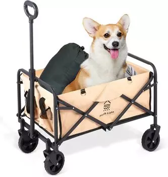 Уличная тележка-тележка для переноски Mini, легкая тележка для переноски, большая вместимость 58 л, для кемпинга, компактное хранение, прочная тележка для хранения в автомобиле, карман для хранения