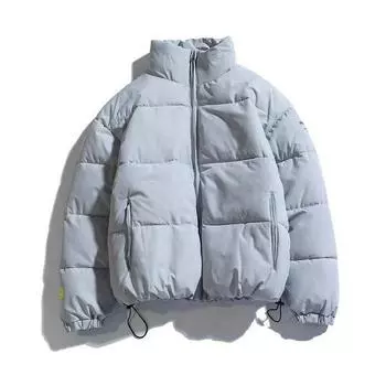 Уличная теплая осенне-зимняя куртка для мужчин, новинка 2022 года, модная парка с воротником-стойкой, теплая однотонная мужская зимняя куртка