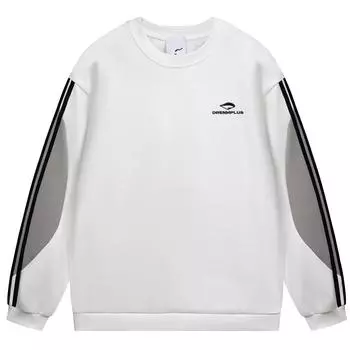 Уличная теплая толстовка с круглым вырезом и длинными рукавами S белый