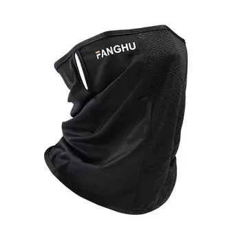 Уличная унисекс маска-шарф для пеших прогулок и велоспорта, дышащая сетчатая бандана на шею, спортивная, для мотоцикла, летняя, от солнца, ультрафиолетовая защита, закрывающая лицо One Size чёрный