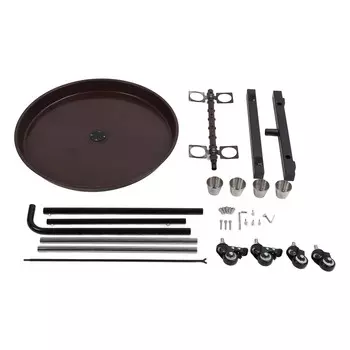 Уличная ванна для птиц многоцелевая большая космическая нержавеющая передвижная кормушка для птиц для двора, газона, сада D