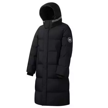 Уличная водонепроницаемая длинная пуховая куртка, свободная и толстая с капюшоном белая утиная пуховая куртка выше колена XXXL