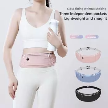 Уличная водонепроницаемая невидимая сумка для бега на пояс для спорта, спортзала, женщин и мужчин, сумки Fanny Hidden Phone Bla B0A5 Black-1pcs