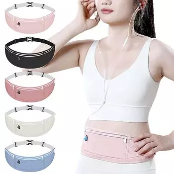 Уличная водонепроницаемая невидимая сумка для бега на пояс, спортивная черная сумка для телефона, аксессуары для спортзала, женская H9I9 Black-1pcs