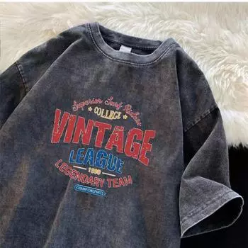 Уличная женская и мужская хлопковая футболка Malibu Beach Простая футболка с буквенным принтом и принтом Модные свободные топы Повседневная женская одежда больших размеров S