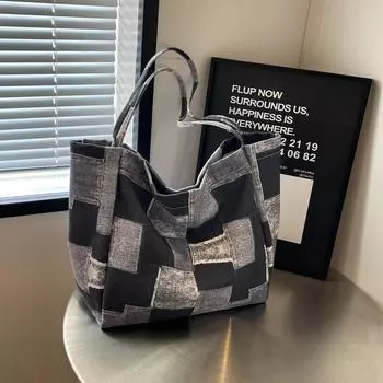 Уличная женская сумка-мессенджер большой вместимости, модная, наплечная, переносная, повседневная женская сумка чёрный