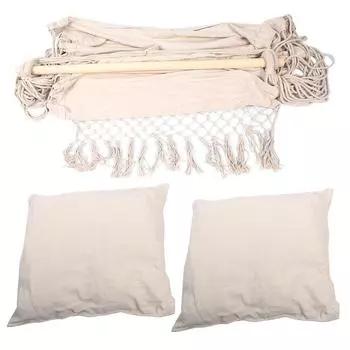 Уличное и внутреннее подвесное кресло, садовые качели, гамак, подушка, сиденье с двумя подушками белый