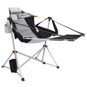 Уличное кресло-гамак KingCamp Swaying Hammock с грузоподъемностью, очень легко складывается, изготовлено из алюминия, включает в себя место для хранения в помещении и