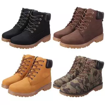 Уличные ботинки martin для пар, весенне-осенне-зимняя мужская и женская обувь и ботильоны, зимняя обувь для работы, большие размеры 36-46 36 чёрный