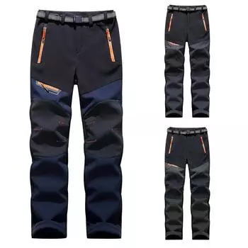 Уличные брюки Походные брюки Толстые осенне-зимние термофлисовые впитывающие пот брюки M зелёный