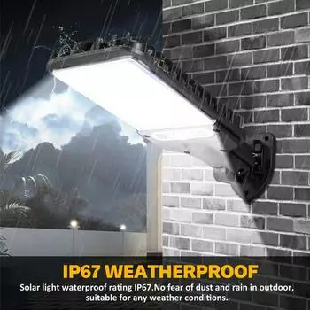 Уличные фонари на солнечных батареях, уличные автоматические светодиодные уличные фонари, водонепроницаемые, датчик движения PIR, 120 градусов, 3 регулируемых режима