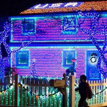 Уличные гирлянды Водонепроницаемые Простая установка Совместимость с Bluetooth Функциональность RGB Радужный эффект Гирлянда