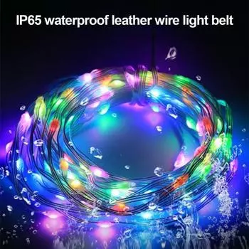 Уличные гирлянды Водонепроницаемые Простая установка Совместимость с Bluetooth Функциональность RGB Радужные гирлянды с дистанционным управлением Sets